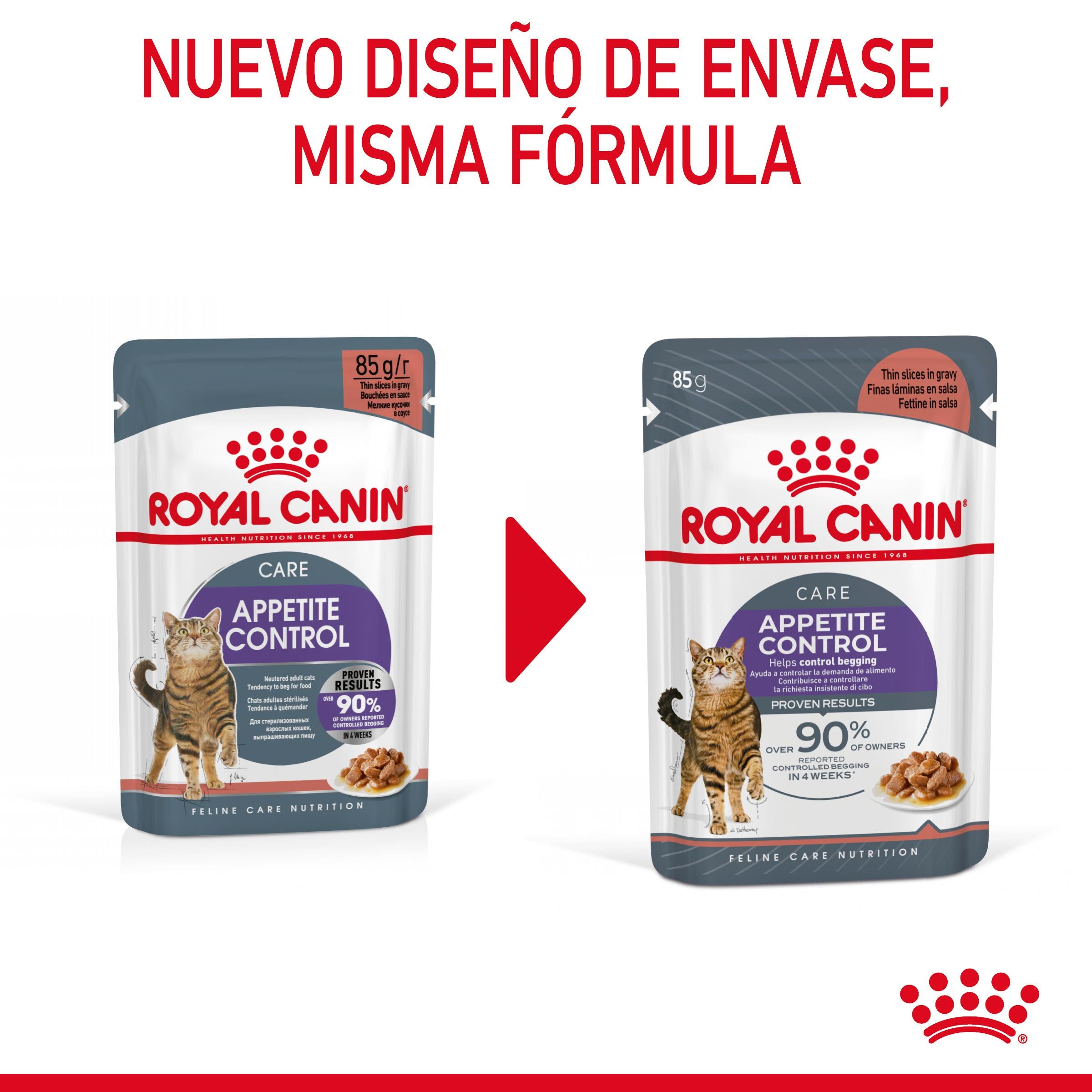 Royal Canin Appetite Control Finas Láminas en Salsa 85 g Comida Húmeda para Gatos al mejor precio -Todoanimal.es