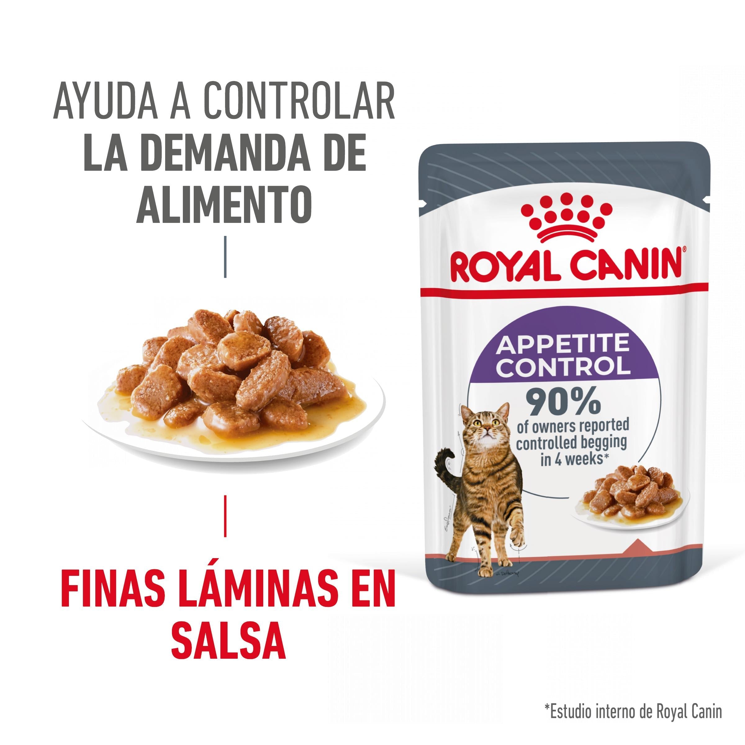 Royal Canin Appetite Control Finas Láminas en Salsa 85 g Comida Húmeda para Gatos al mejor precio -Todoanimal.es