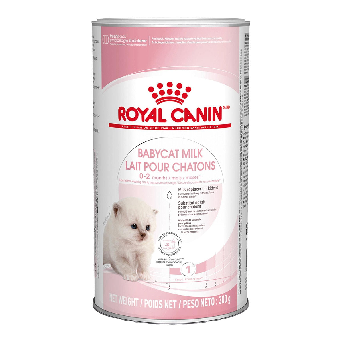 Royal Canin Babycat Milk 300 g Kit Leche en Polvo para Gatitos al mejor precio -Todoanimal.es