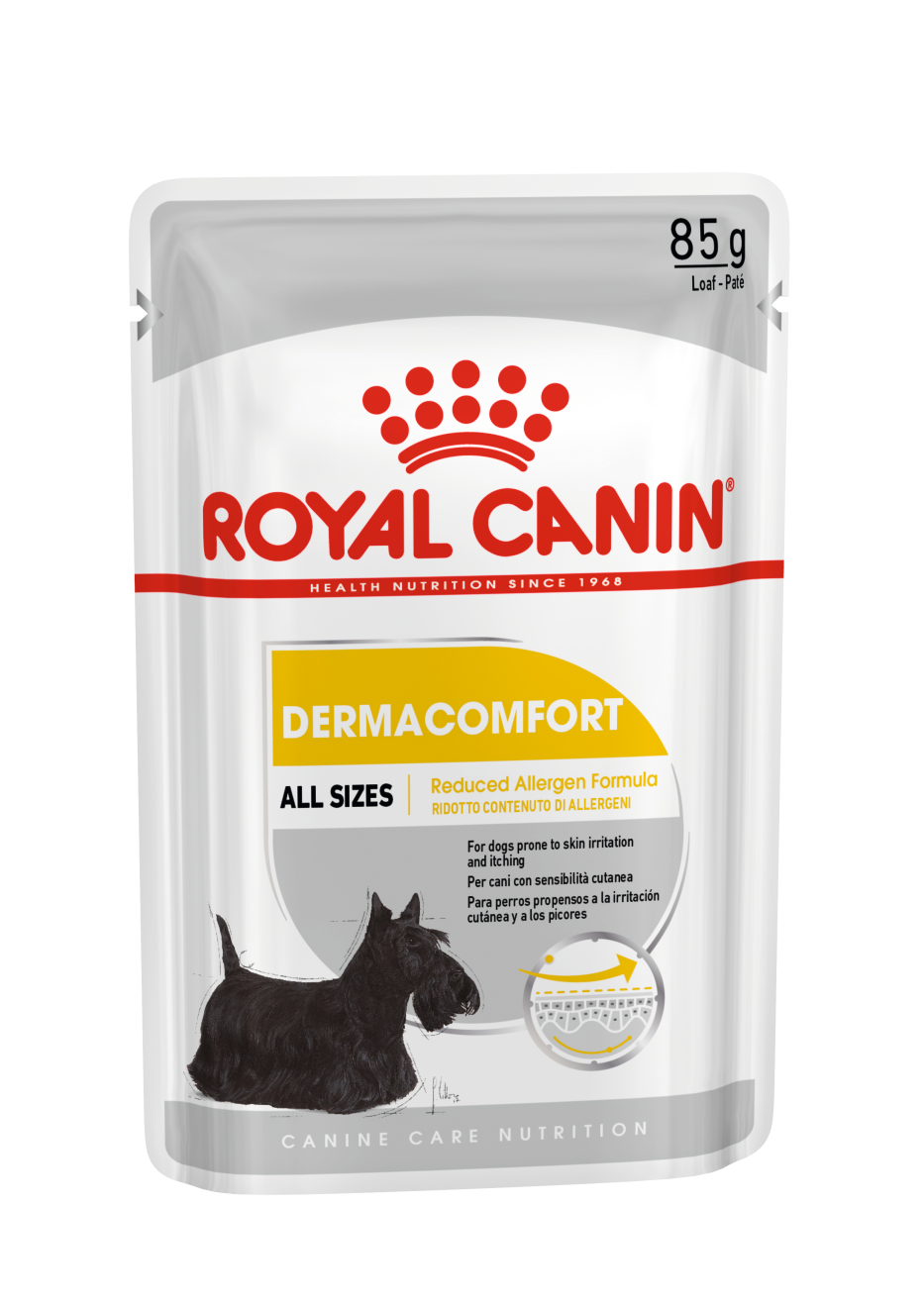 Royal Canin Dermacomfort Care Paté 85 g Comida Húmeda para Perros al mejor precio -Todoanimal.es