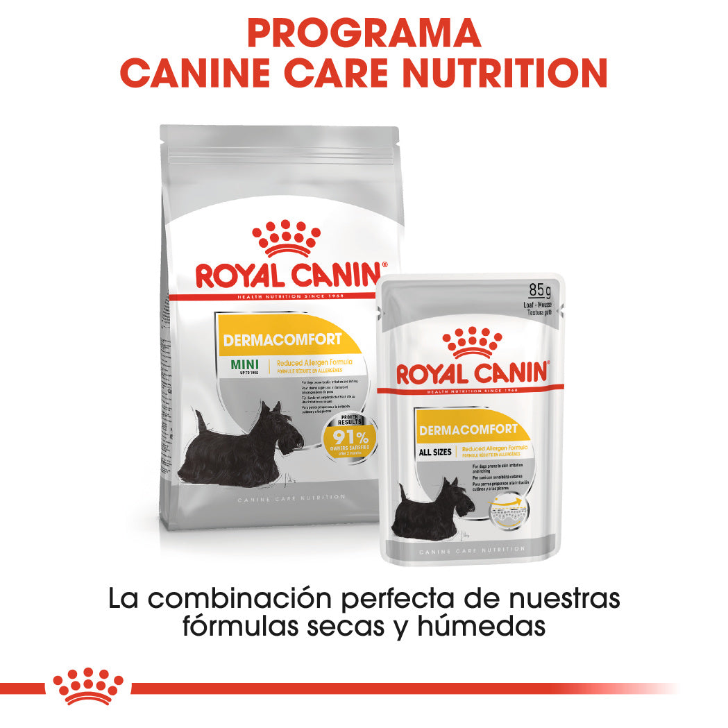Royal Canin Dermacomfort Care Paté 85 g Comida Húmeda para Perros al mejor precio -Todoanimal.es