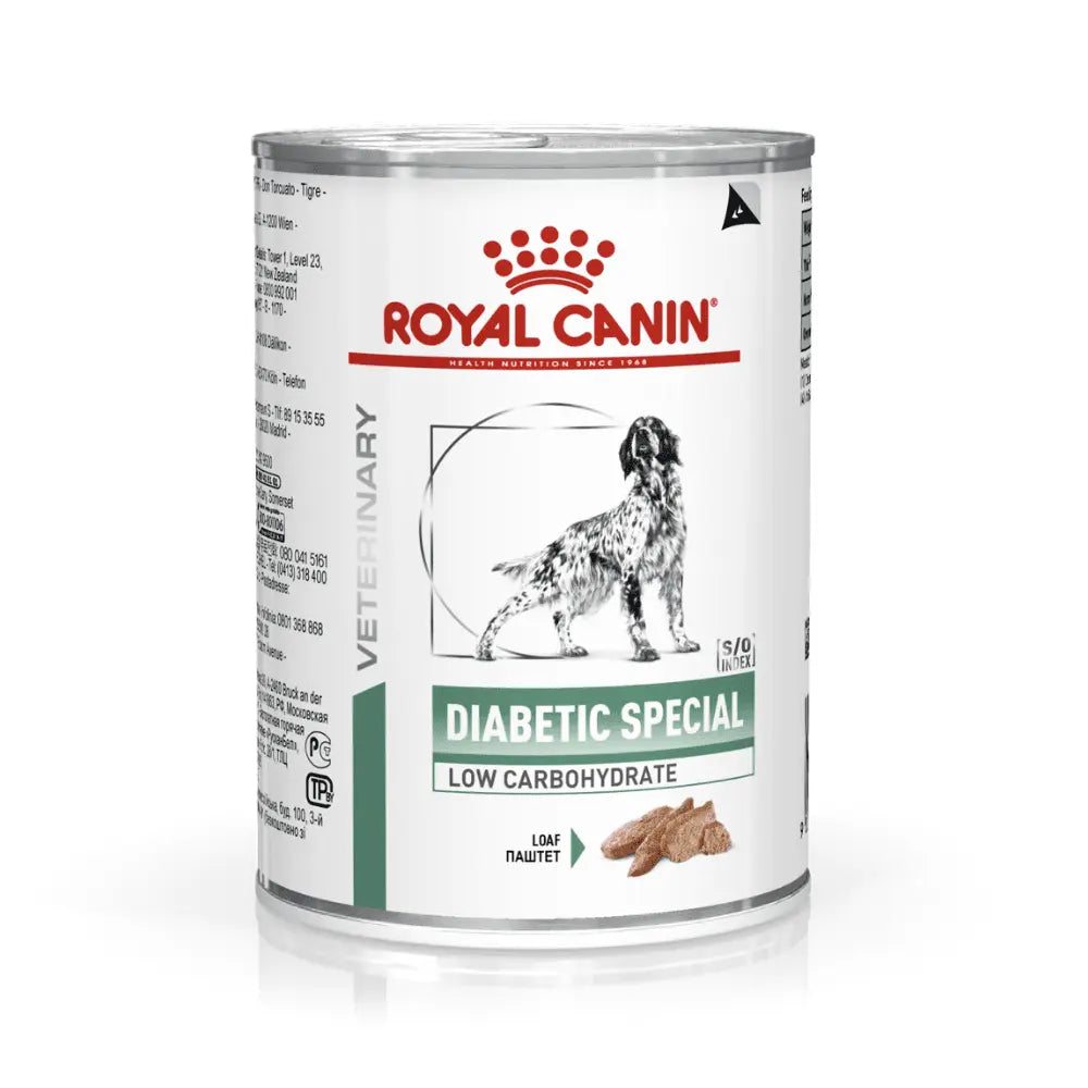 Royal Canin Diabetic Special Paté Low Carbohydrate 410 g Dieta Veterinaria Húmeda para Perros al mejor precio -Todoanimal.es