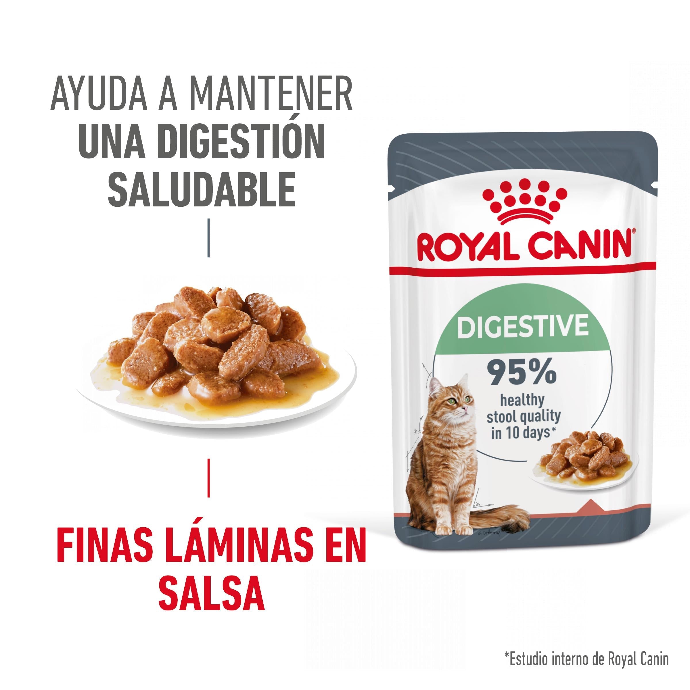 Royal Canin Digestive Care Finas Láminas en Salsa 85 g Húmedo para Gatos al mejor precio -Todoanimal.es