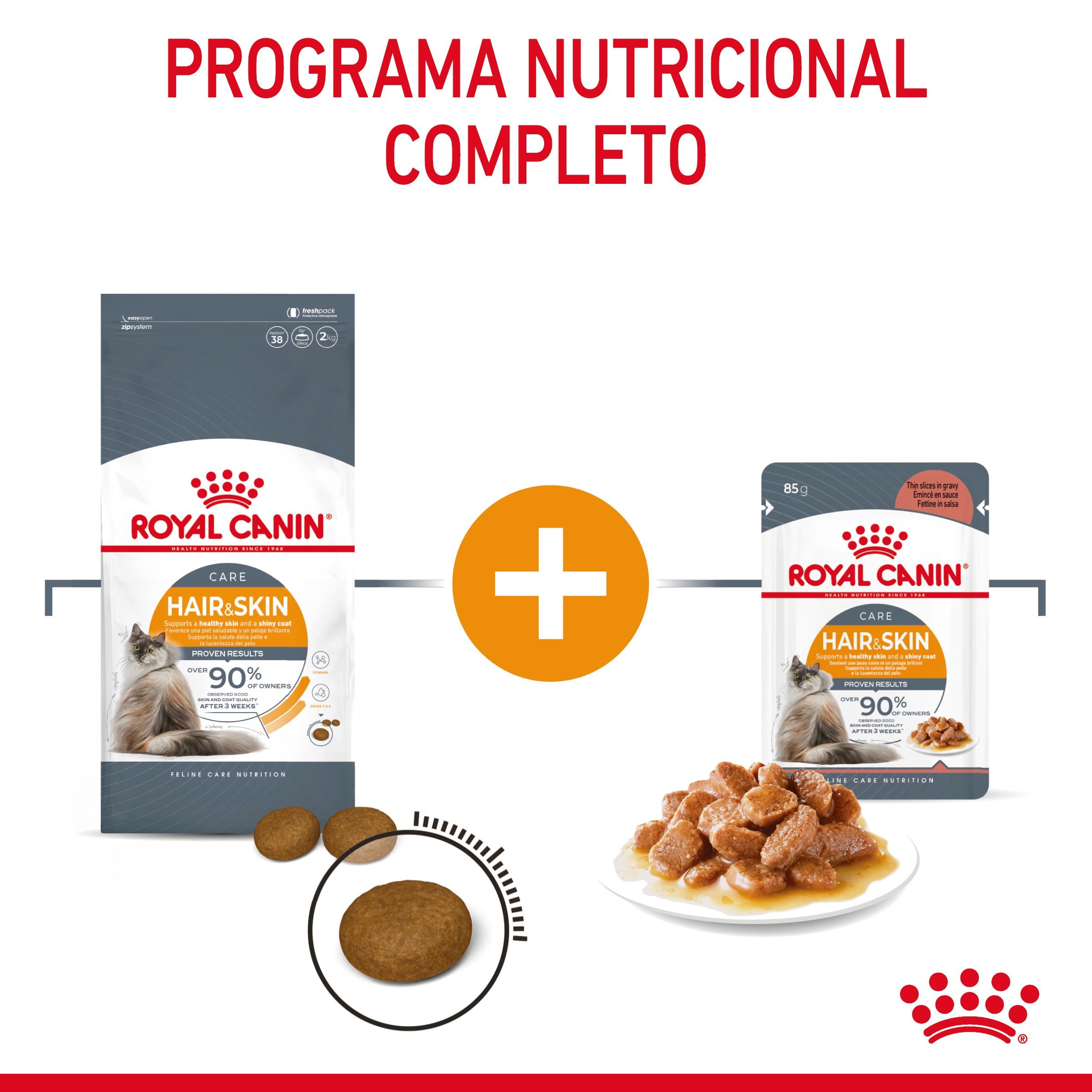 Royal Canin Hair & Skin Care Finas Láminas en Salsa 85 g Húmedo para Gatos al mejor precio -Todoanimal.es