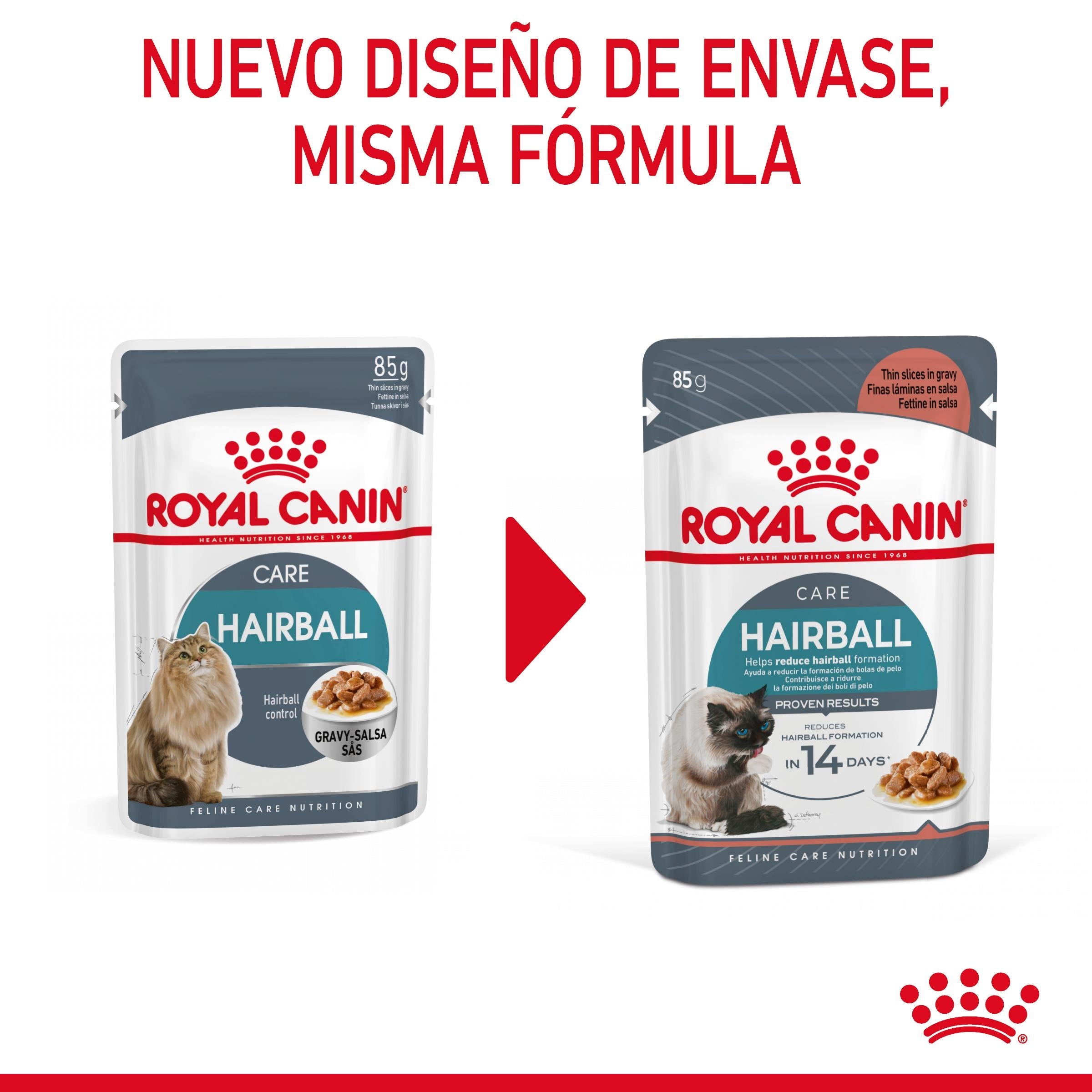Royal Canin Hairball Care Finas Láminas en Salsa 85 g Húmedo para Gatos al mejor precio -Todoanimal.es