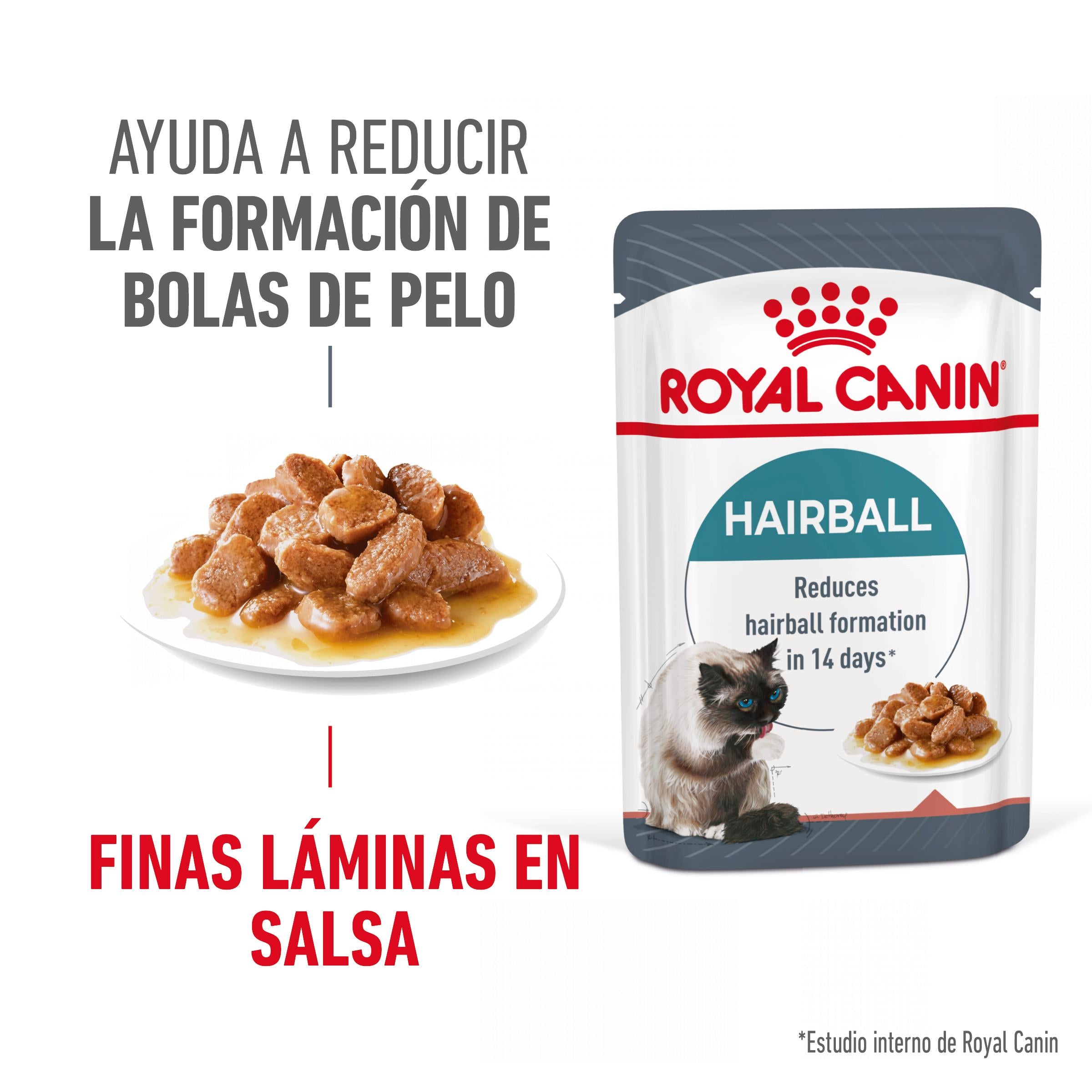 Royal Canin Hairball Care Finas Láminas en Salsa 85 g Húmedo para Gatos al mejor precio -Todoanimal.es
