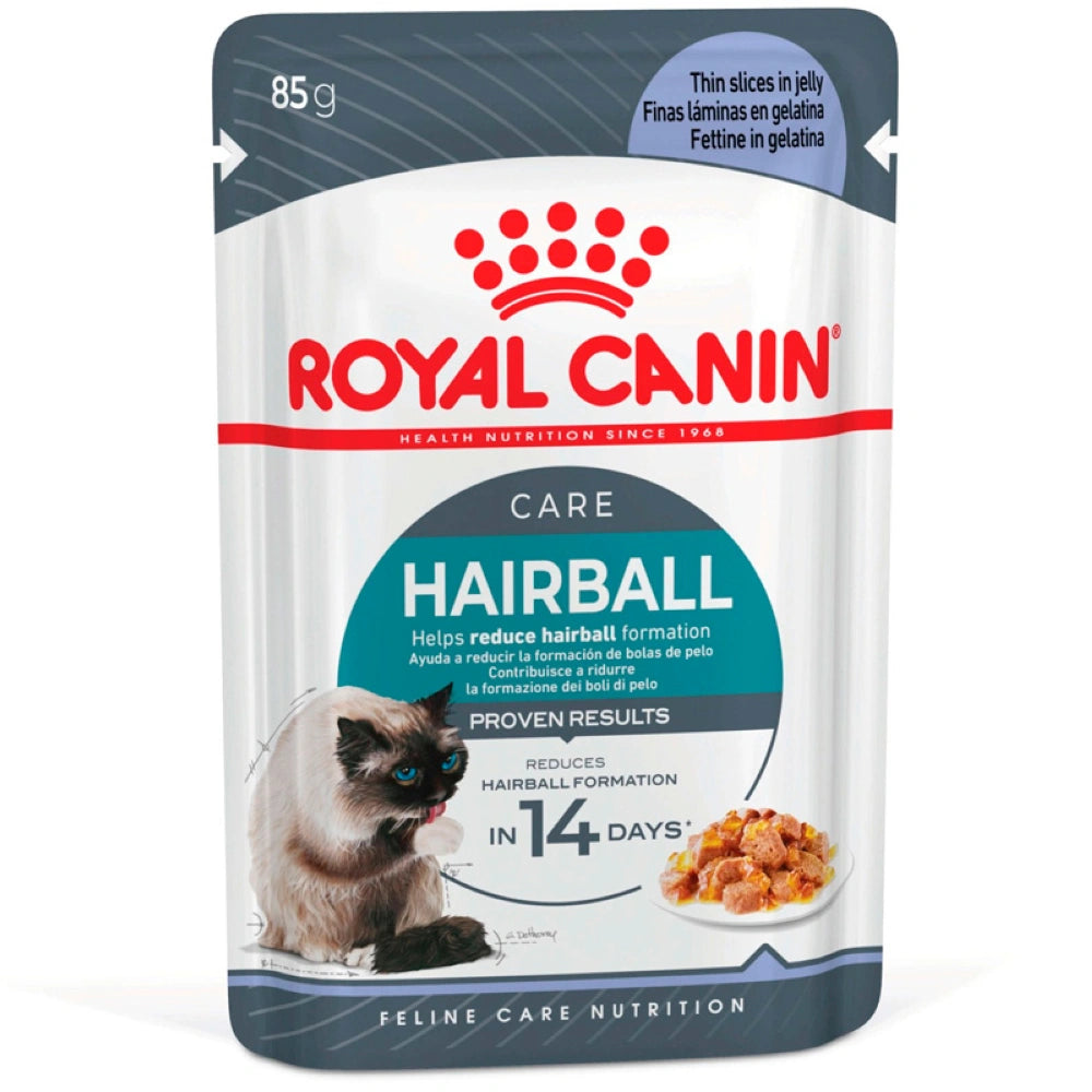 Royal Canin Hairball Care Jelly Comida Húmeda para Gatos 85g al mejor precio -Todoanimal.es