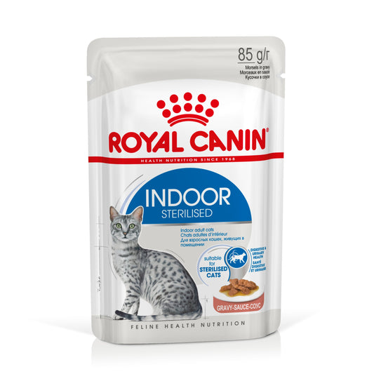 Royal Canin Indoor Sterilized 85 g Comida Húmeda en Salsa para Gatos al mejor precio -Todoanimal.es