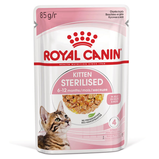 Royal Canin Kitten Sterilized Gelatina 85 g Alimento Húmedo para Gatitos al mejor precio -Todoanimal.es