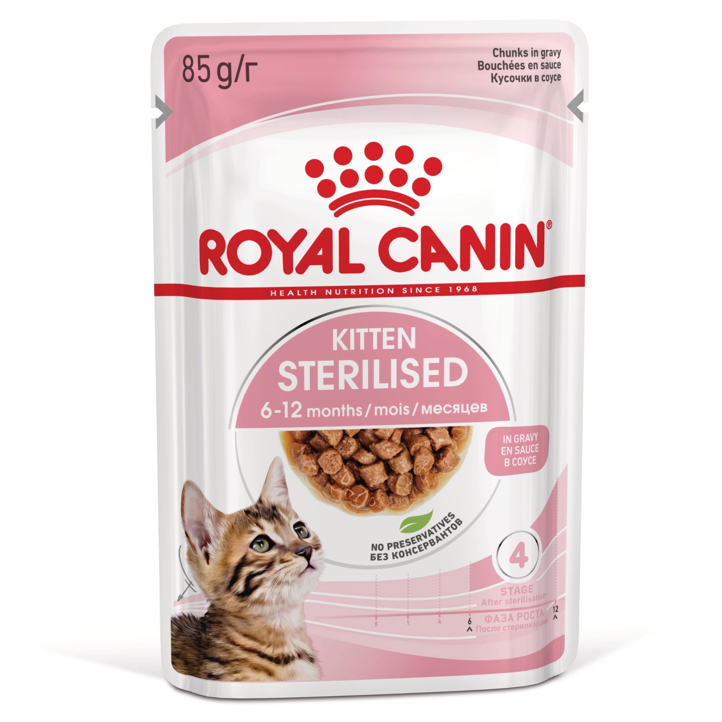 Royal Canin Kitten Sterilized en Salsa 85 g Comida Húmeda para Gatitos al mejor precio -Todoanimal.es