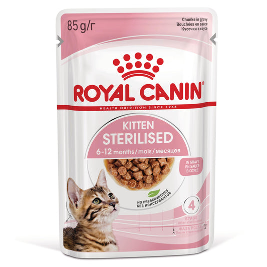 Royal Canin Kitten Sterilized en Salsa 85 g Comida Húmeda para Gatitos al mejor precio -Todoanimal.es
