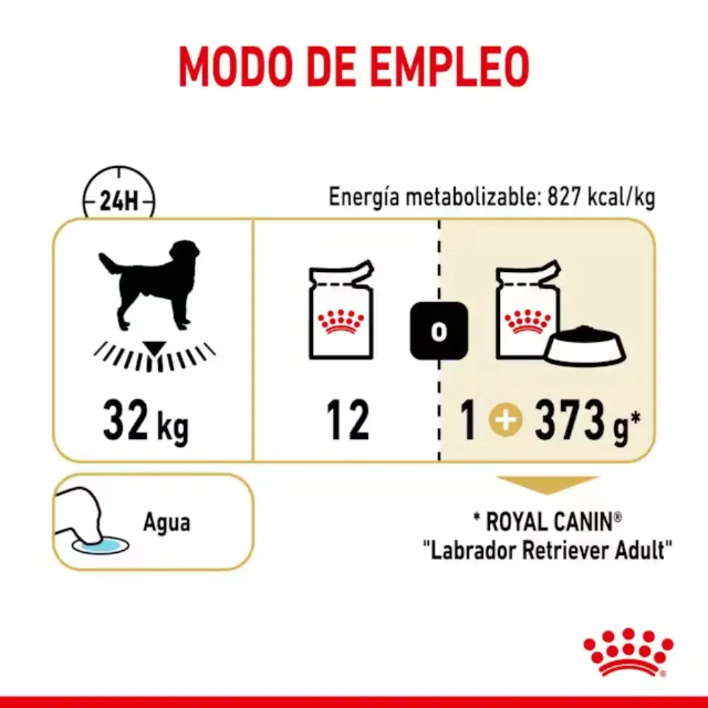 Royal Canin Labrador Adult 140 g Húmedo al mejor precio -Todoanimal.es
