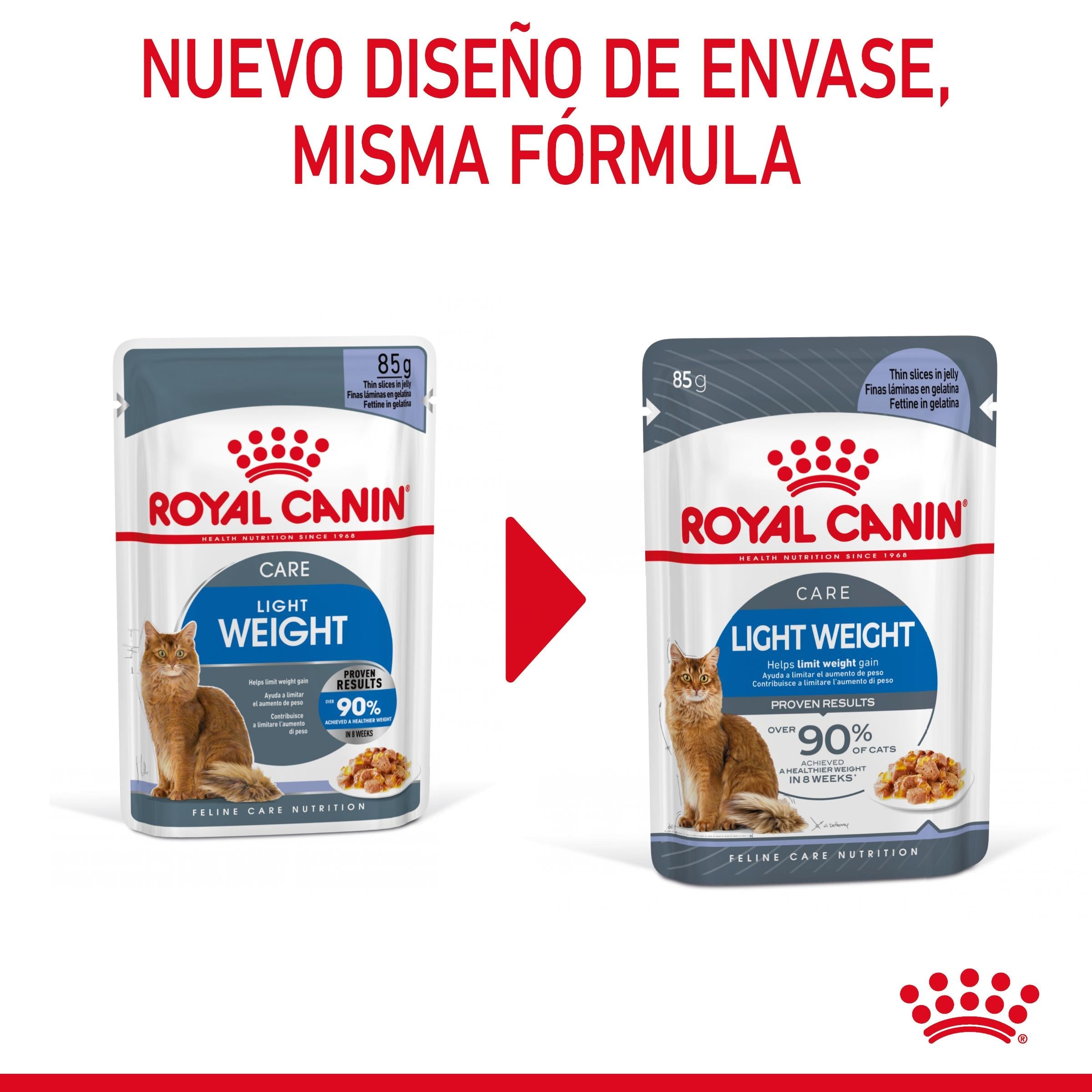 Royal Canin Light Weight Care Finas Láminas en Gelatina 85 g Húmedo para Gatos al mejor precio -Todoanimal.es