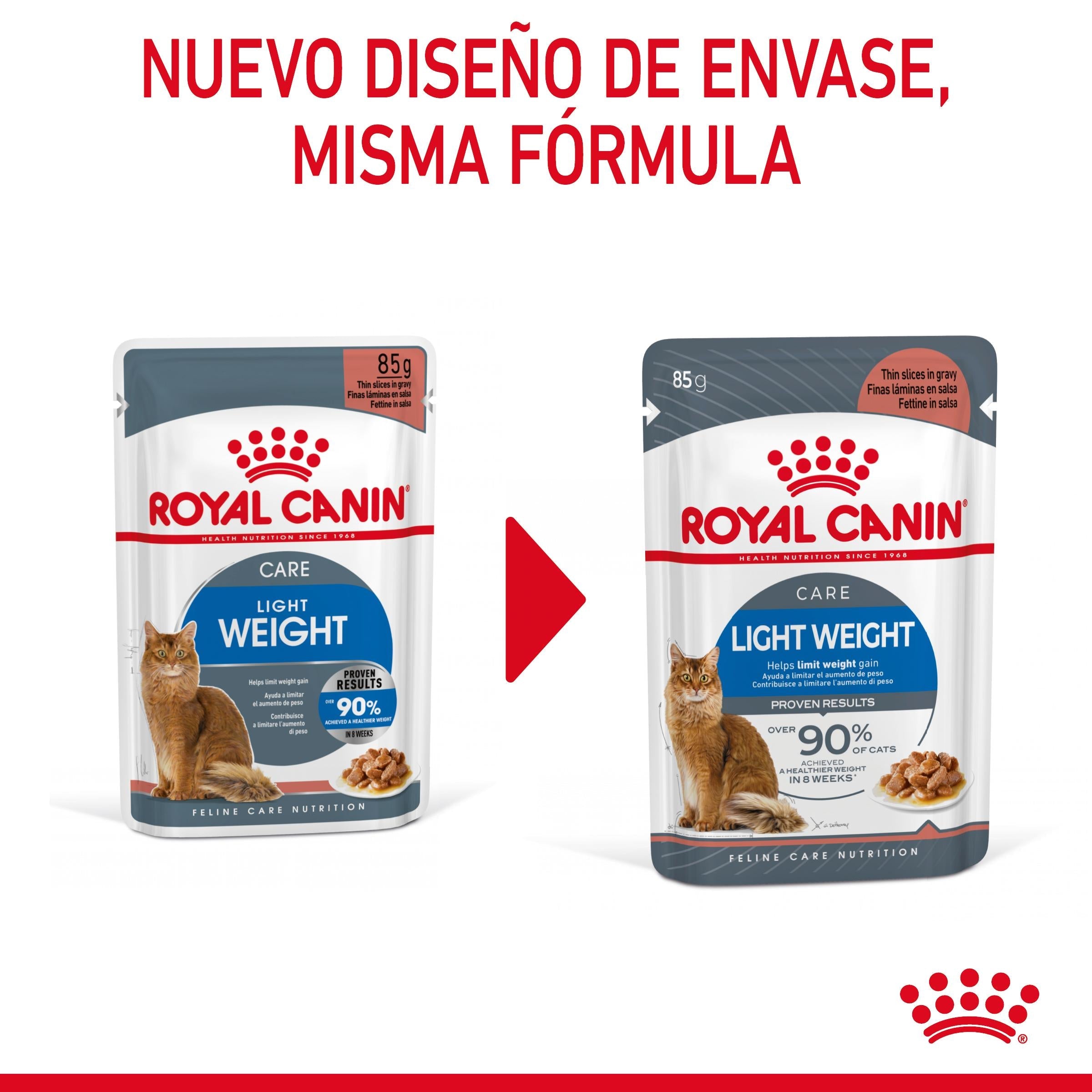 Royal Canin Light Weight Care Finas Láminas en Salsa 85 g Húmedo para Gatos al mejor precio -Todoanimal.es