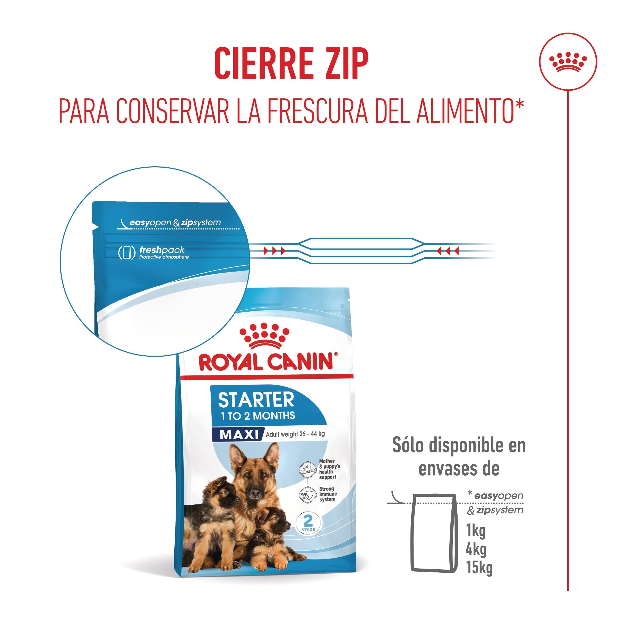 Royal Canin Maxi Starter Mother & Babydog Pienso para Cachorros y Madres Lactantes al mejor precio -Todoanimal.es