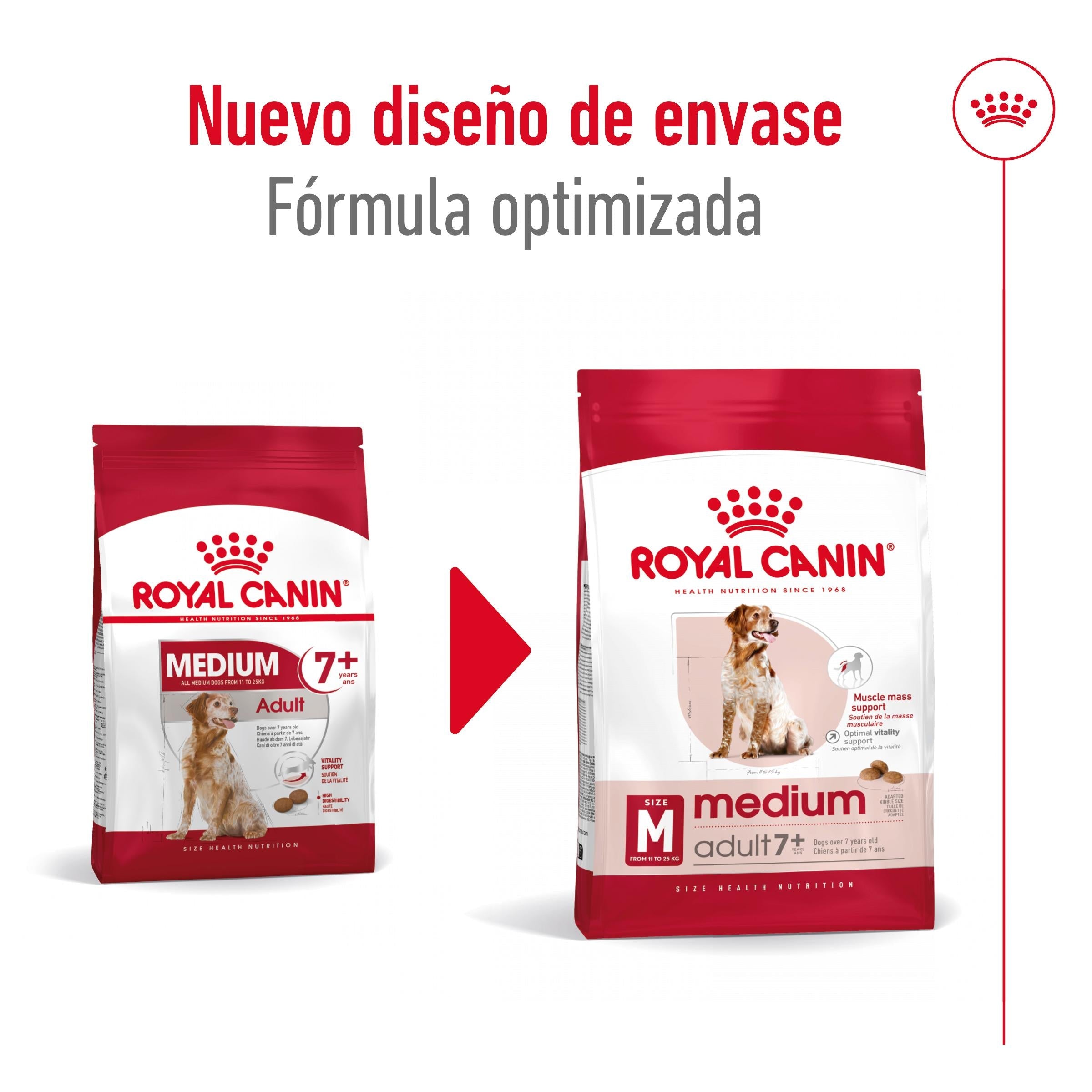 Royal Canin Medium Adult 7+ Pienso para Perros al mejor precio -Todoanimal.es