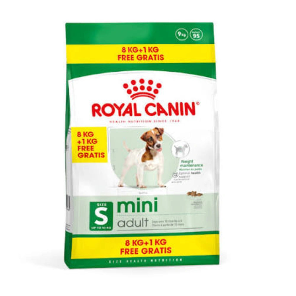 Royal Canin Mini Adult Pienso para Perros 8+1kg al mejor precio -Todoanimal.es