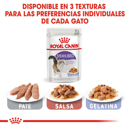 Royal Canin Sterilized Gelatina 85 g Alimento Húmedo para Gatos Esterilizados al mejor precio -Todoanimal.es