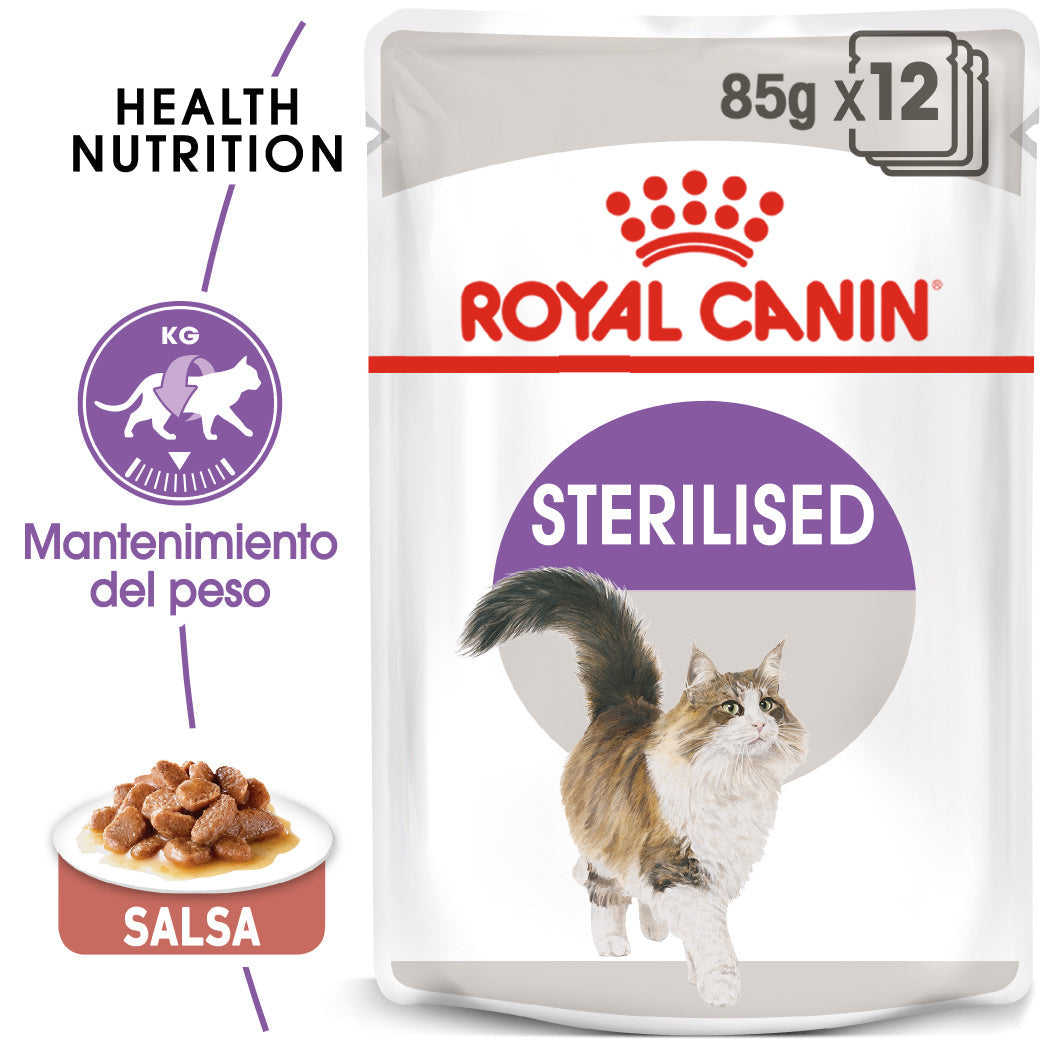 Royal Canin Sterilized Salsa 85 g Comida Húmeda para Gatos al mejor precio -Todoanimal.es
