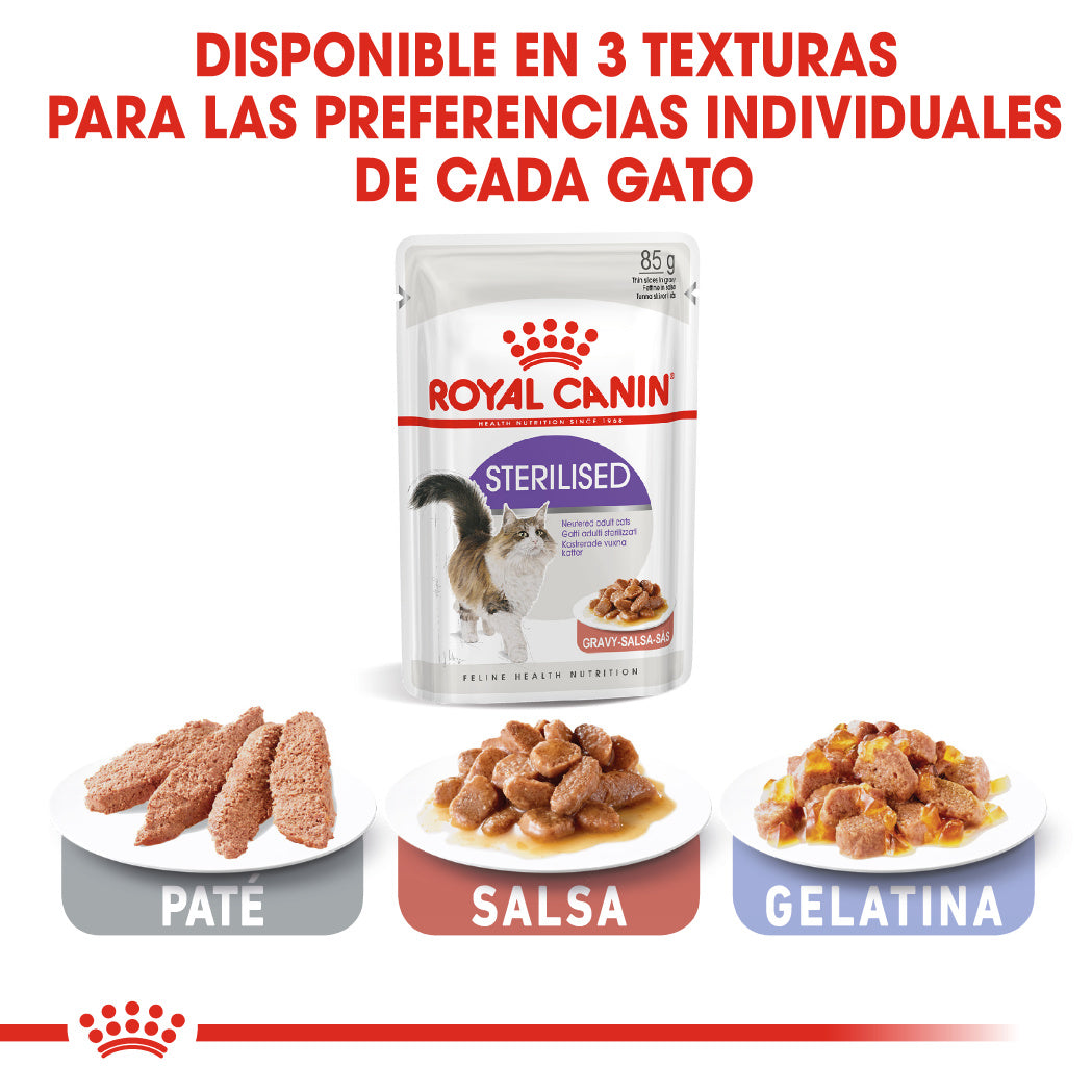 Royal Canin Sterilized Salsa 85 g Comida Húmeda para Gatos al mejor precio -Todoanimal.es