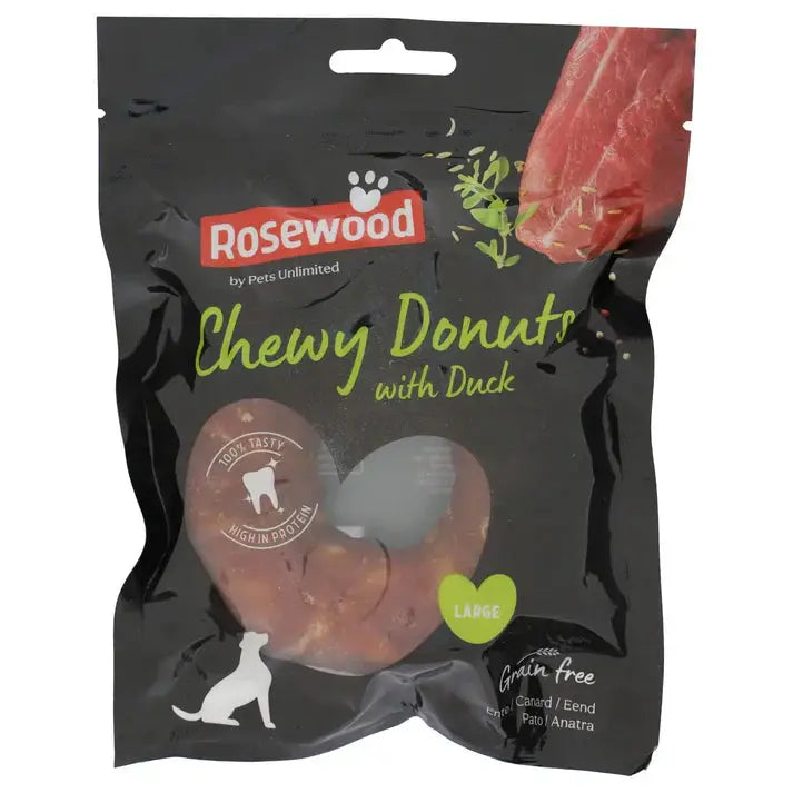 SNACK DOG ROSEWOOD DONUTS MASTICABLE CON PATO 100G LARGE DAYES B.V.