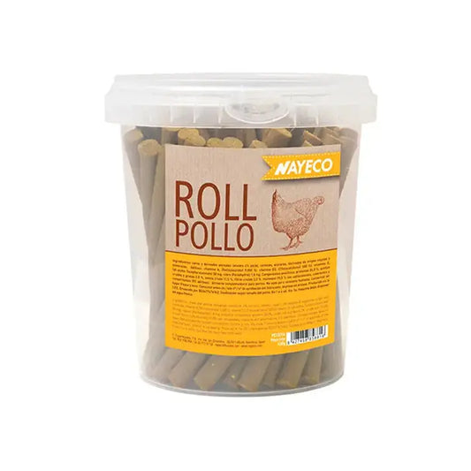 SNACK PARA PERROS ROLL POLLO NAYECO 500GR BOTE NAYECO, S.L.