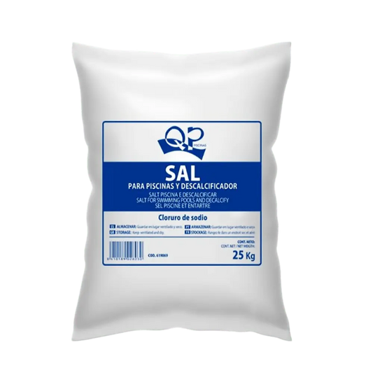 Sal QP Especial para Piscinas con Clorador Salino Electrolisis Saco 25 kg al mejor precio -Todoanimal.es