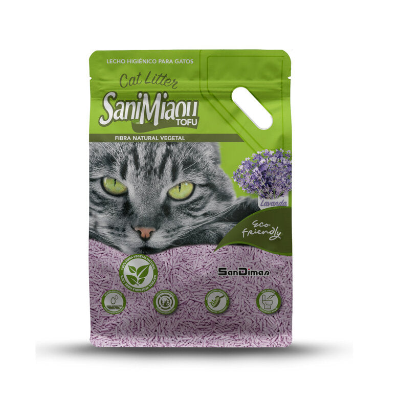 Sandimas Arena Natural Aglomerante de Tofu 6L (2,5kg) para Gatos al mejor precio -Todoanimal.es