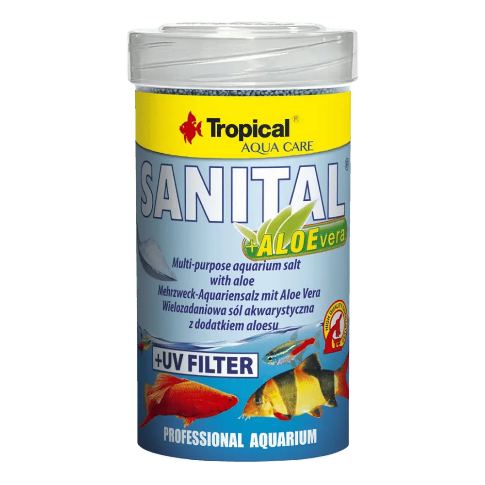 Sanital Tropical Sal de Acuario Enriquecida con Aloe Vera Control del Agua al mejor precio -Todoanimal.es