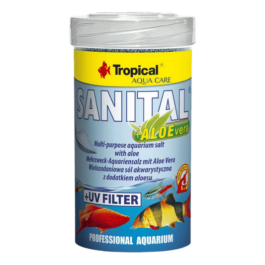 Sanital Tropical Sal de Acuario Enriquecida con Aloe Vera Control del Agua al mejor precio -Todoanimal.es