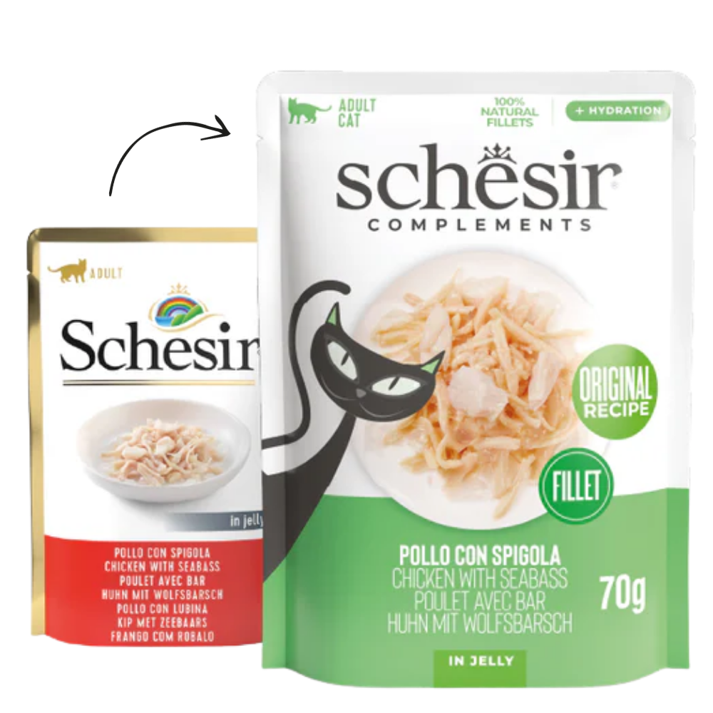 Schesir Sobres Gato 85 g Pollo & Lubina al mejor precio -Todoanimal.es