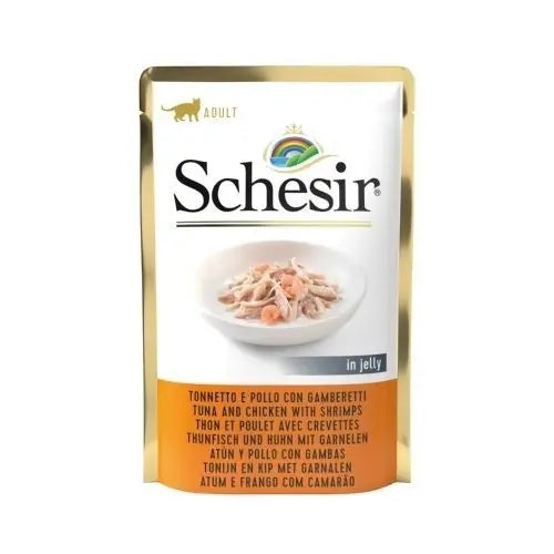 Schesir Sobres Gato 85Gr Atun, Pollo Y Gambas