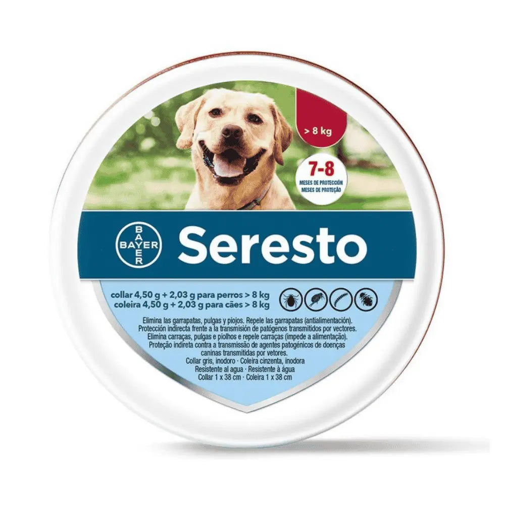 Seresto Collar Antiparasitario para Perros - Protección ante pulgas, garrapatas y mosquitos