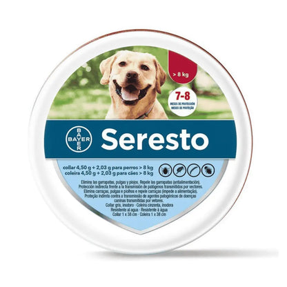 Seresto Collar Antiparasitario para Perros - Protección ante pulgas, garrapatas y mosquitos Seresto