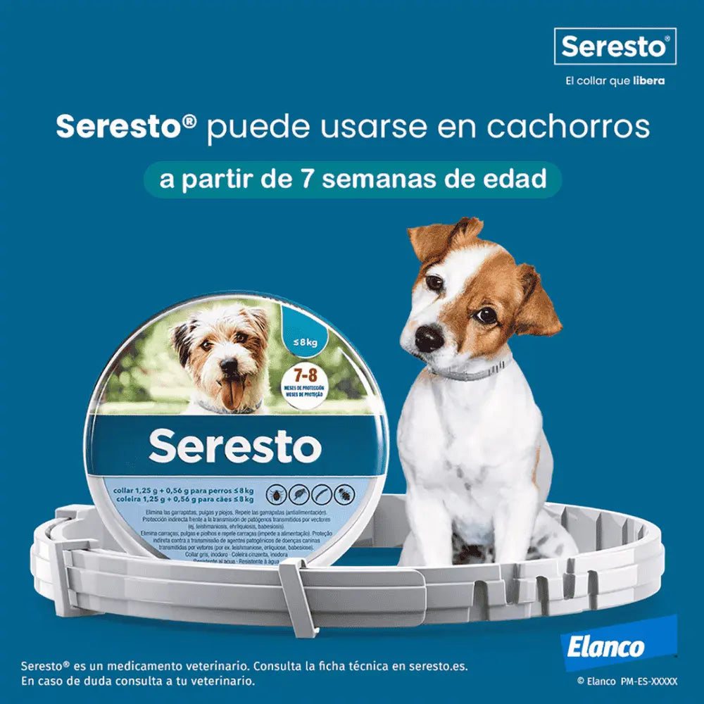 Seresto Collar Antiparasitario para Perros - Protección ante pulgas, garrapatas y mosquitos Seresto