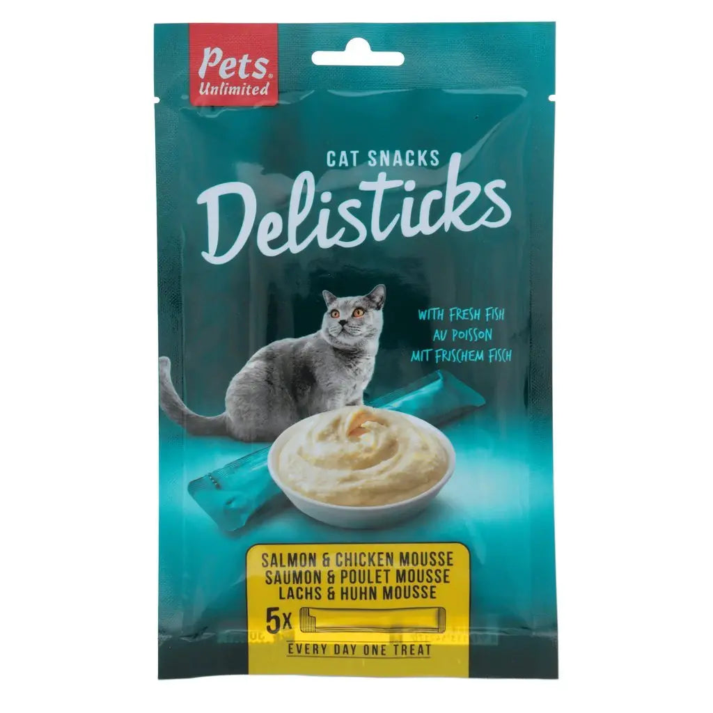 Snack Cat Pets Delisticks Salmon & Chicken 5X15Gr