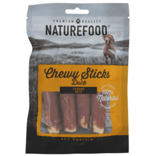 Snack Dog Naturefood Palitos Masticables Pato 100 g al mejor precio -Todoanimal.es