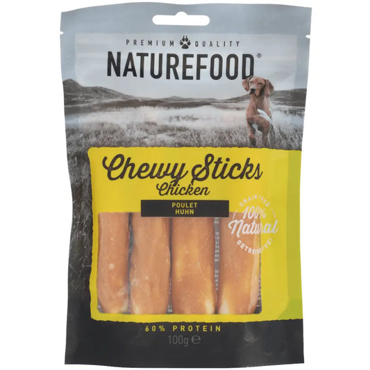Snack Dog Naturefood Palitos Masticables Pollo 100 g al mejor precio -Todoanimal.es