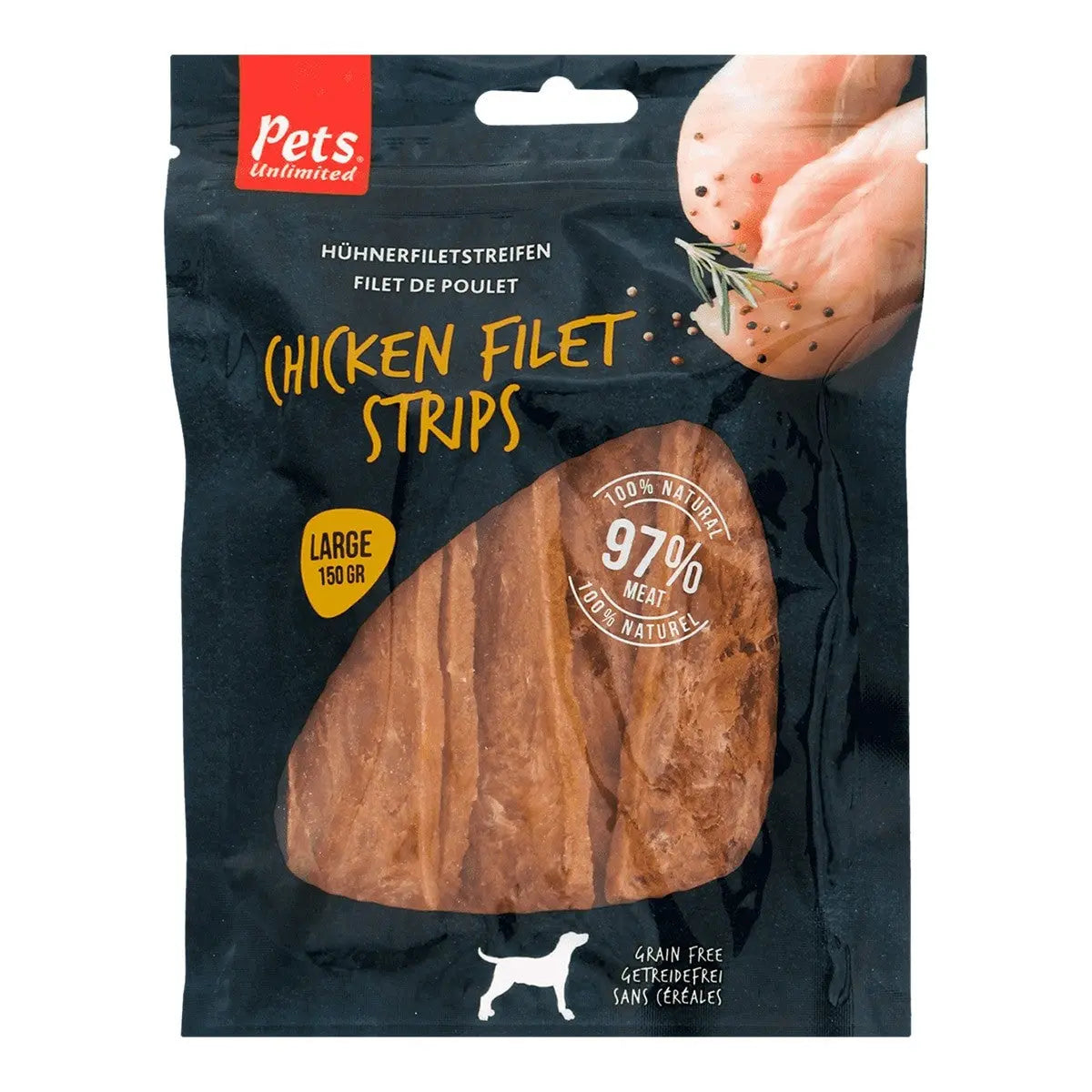 Snack Dog Pets Filete De Pollo Tiras Masticables 150G - Precios Más Baratos - Todoanimal