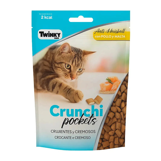 Snack Twinky Cat Crunchi Pockets Pollo y Malta 60 g al mejor precio -Todoanimal.es