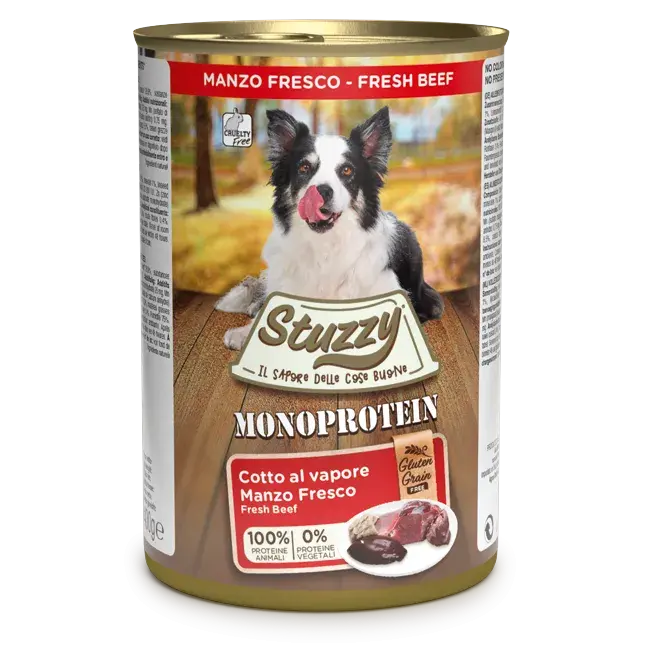Stuzzy Monoprotein Lata De Perro 400Gr Ternera Fresca - Precios Más Baratos - Todoanimal