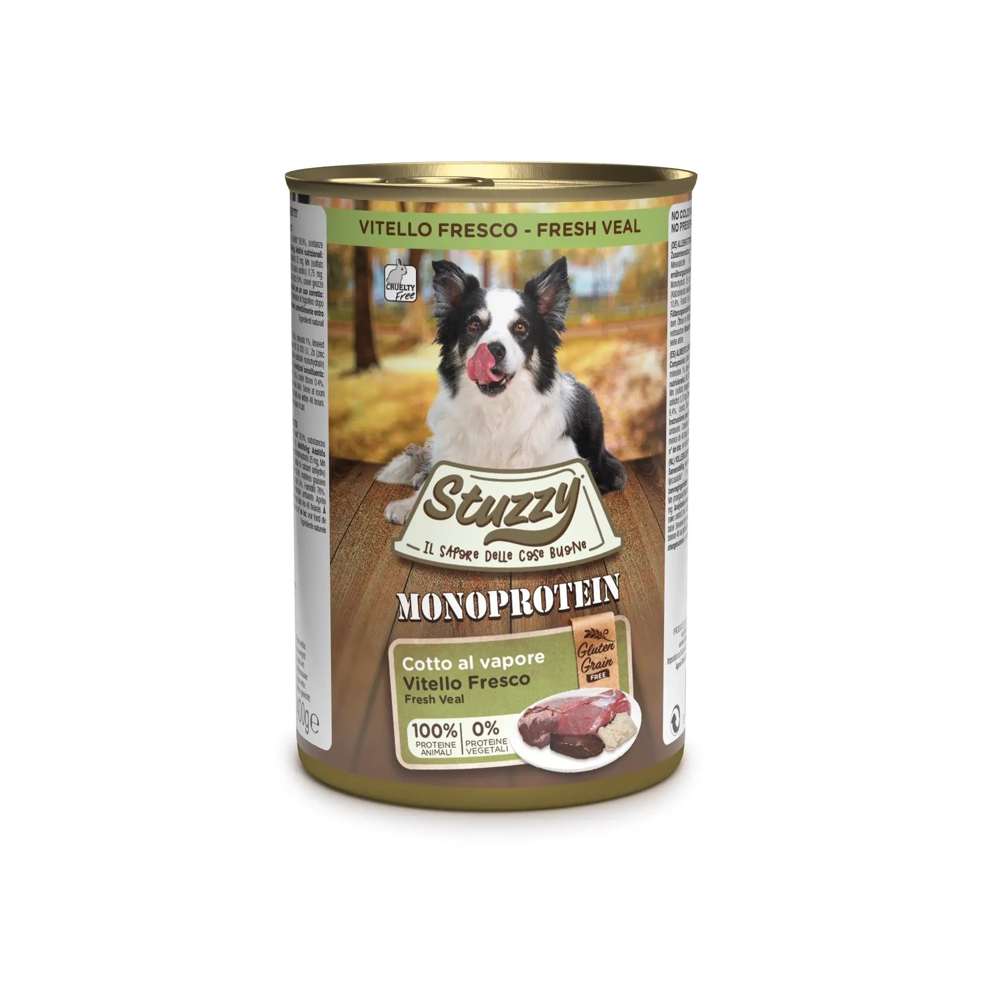 Stuzzy Monoprotein Lata De Perro 400Gr Ternera Fresca - Precios Más Baratos - Todoanimal