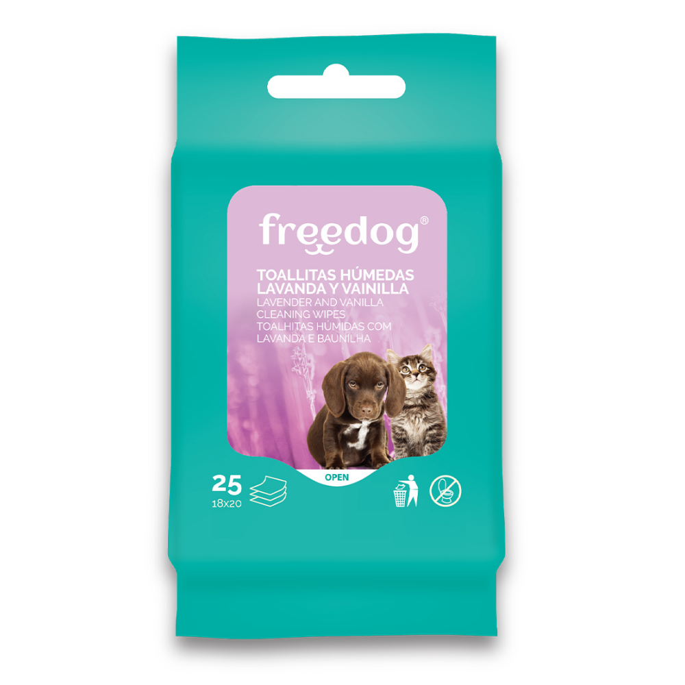 Toallitas Húmedas Lavanda & Vainilla Pocket 25Udes 18X20 cm al mejor precio -Todoanimal.es