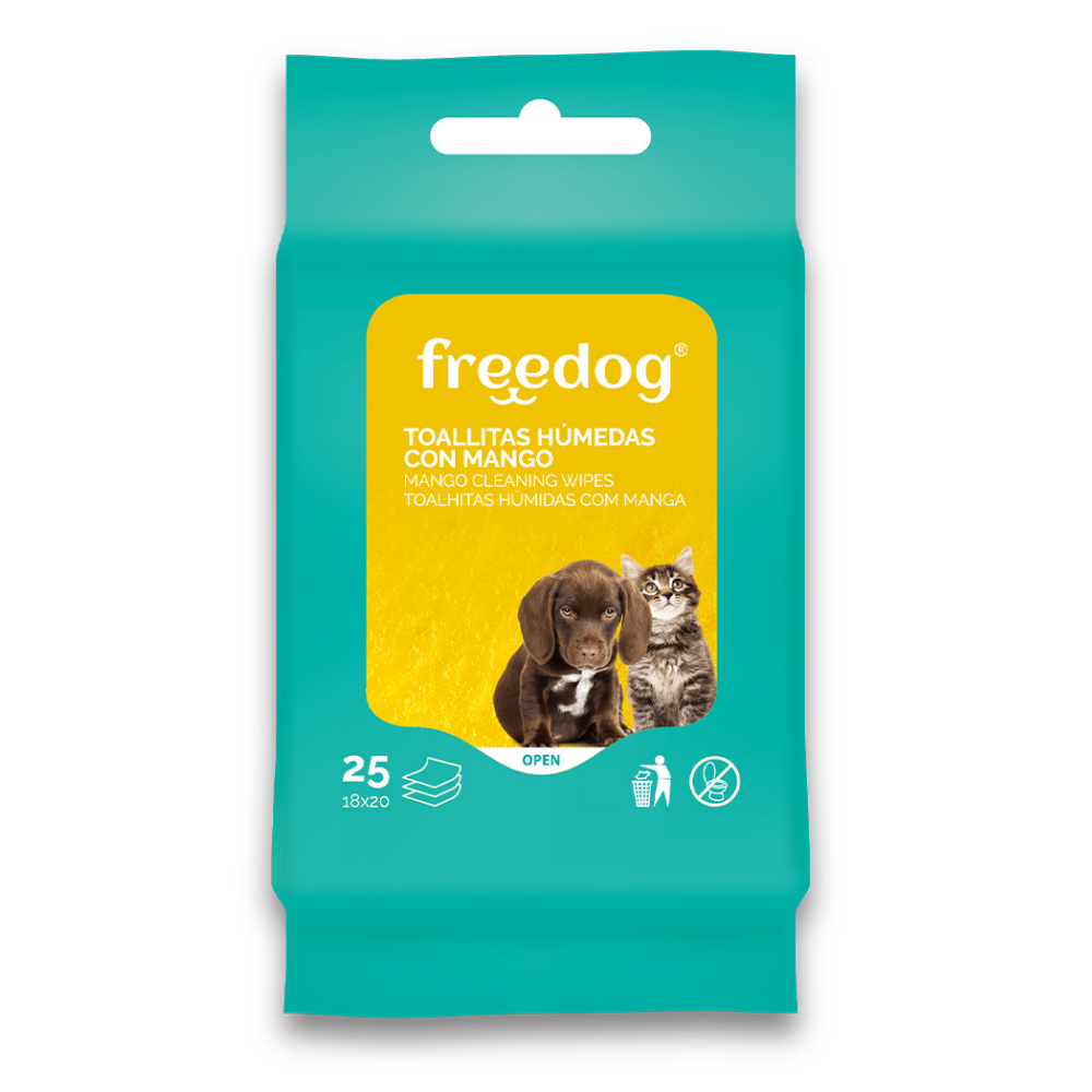 Toallitas Húmedas Mango Pocket 25Udes 18X20 cm al mejor precio -Todoanimal.es