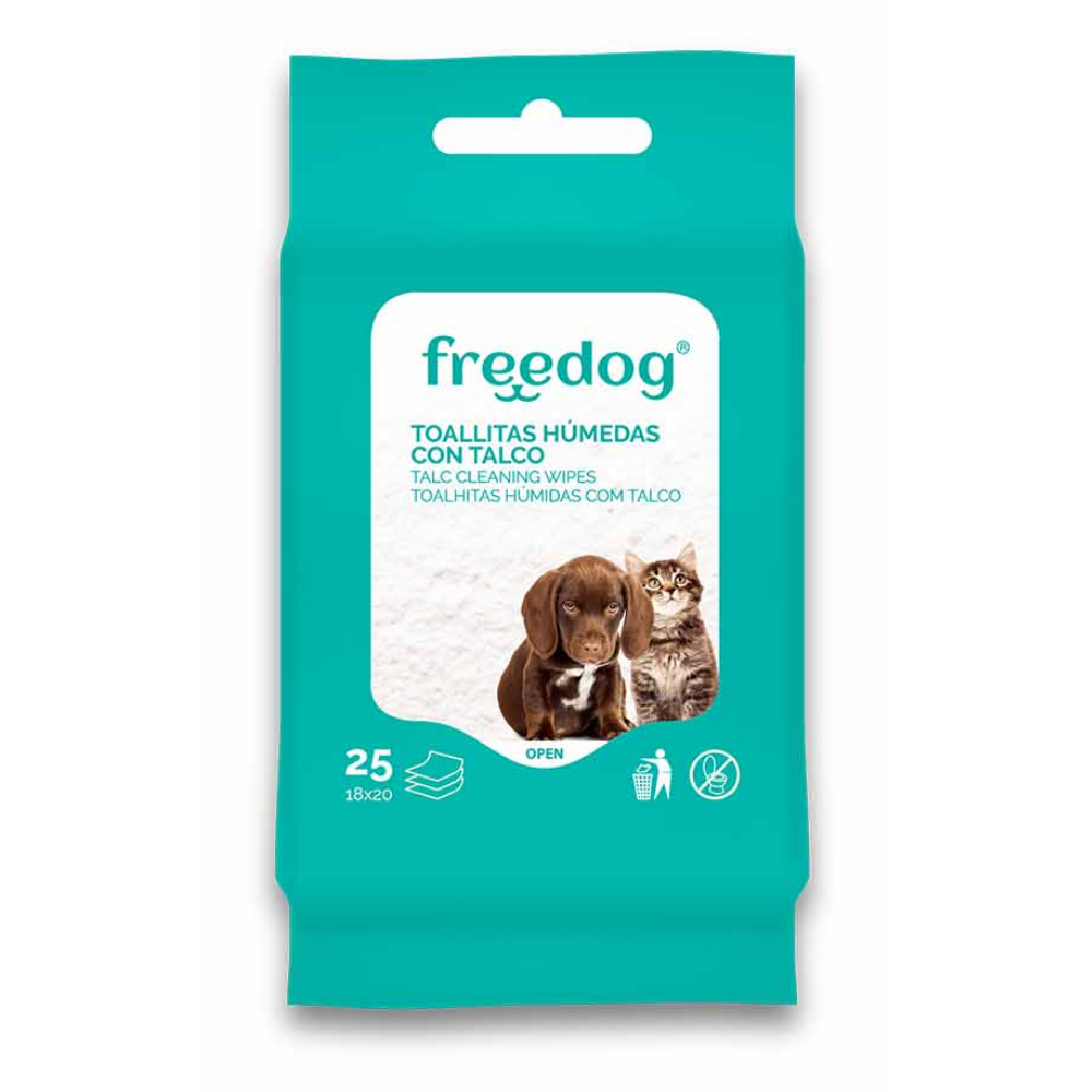 Toallitas Húmedas Talco Pocket 25Udes 18X20 cm al mejor precio -Todoanimal.es