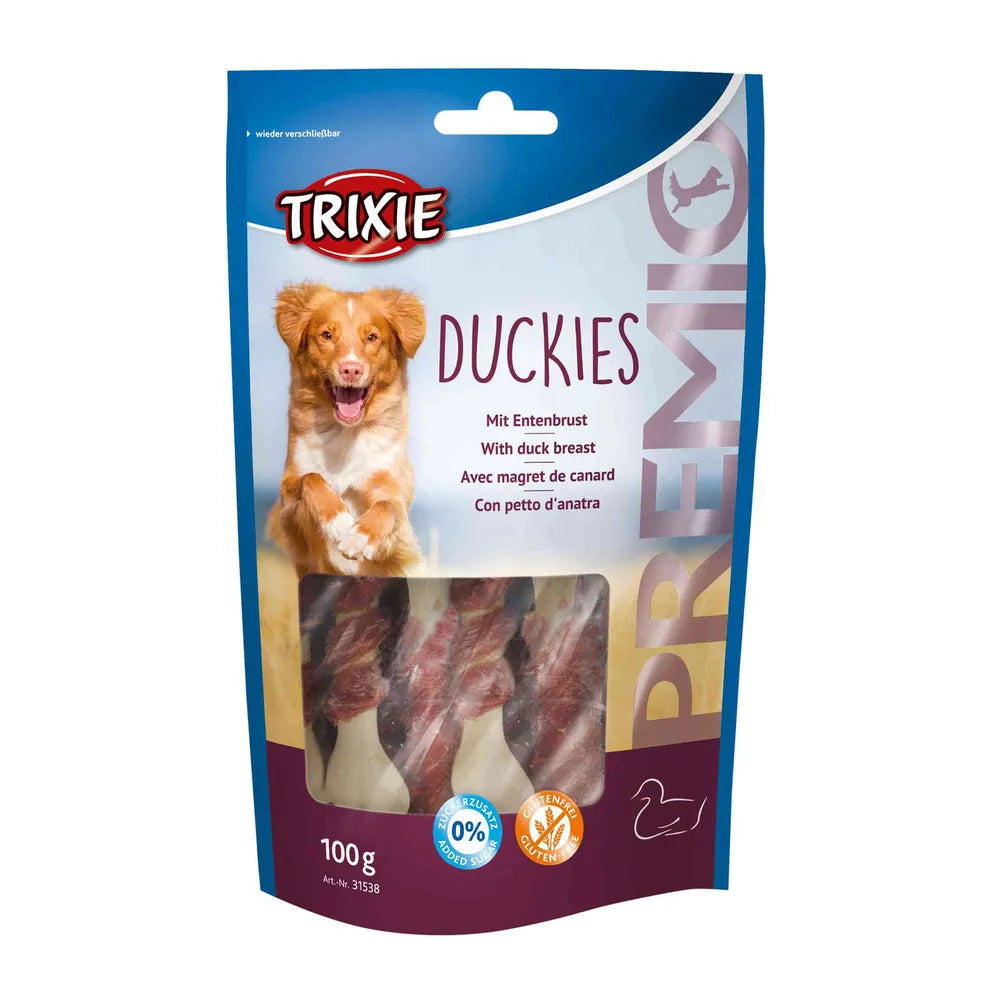 Trixie Duckies Snack Premio para Perros Sabor Pato 100 g al mejor precio -Todoanimal.es