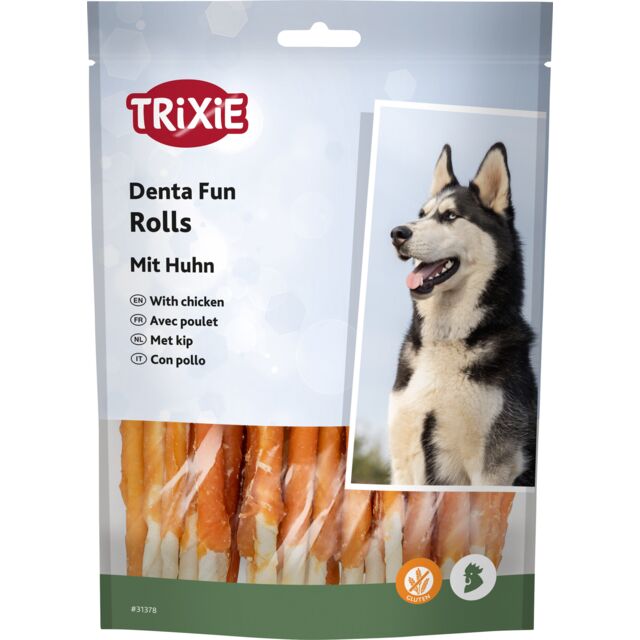 Trixie Snack Denta Fun 30 Rollitos con Pollo al mejor precio -Todoanimal.es