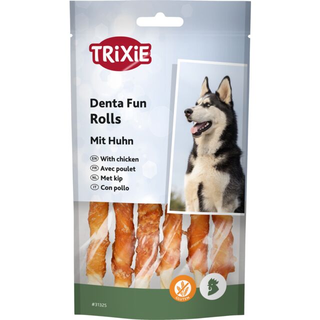 Trixie Snack Denta Fun 6 Rollitos con Pollo al mejor precio -Todoanimal.es