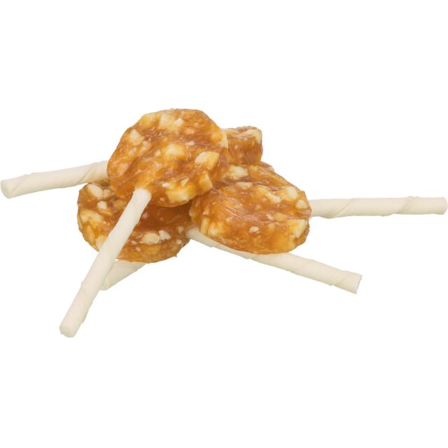 Trixie Snack Denta Fun Chicken Cheese Lolly 10cm al mejor precio -Todoanimal.es