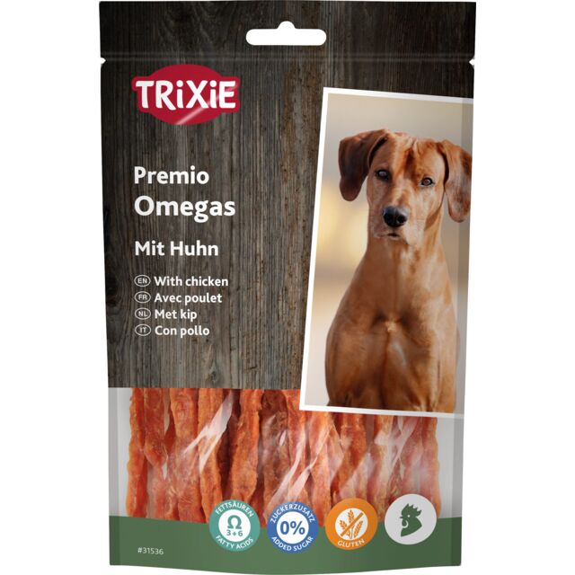 Trixie Snack Omega Stripes Chicken Tiras de Pollo para Perros al mejor precio -Todoanimal.es